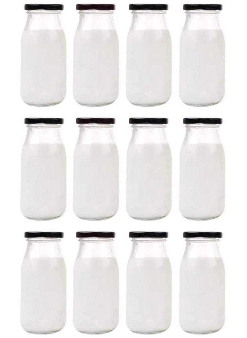 12pcs 7oz Glass Juice Bottles, Reusable Glass Milk Bottles with Lids, Clear Containers for Juicing, Smoothies, Drinking and Other - pzsku/Z21B93A4D2E8A8FA84B4CZ/45/_/1708947766/a2385108-5776-4bc4-b4dc-ba5a2cf795a7