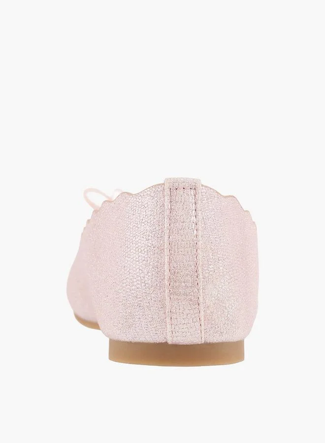 Little Missy PINK Girls Textured Ballerina Shoes for Women | Best Price UAE