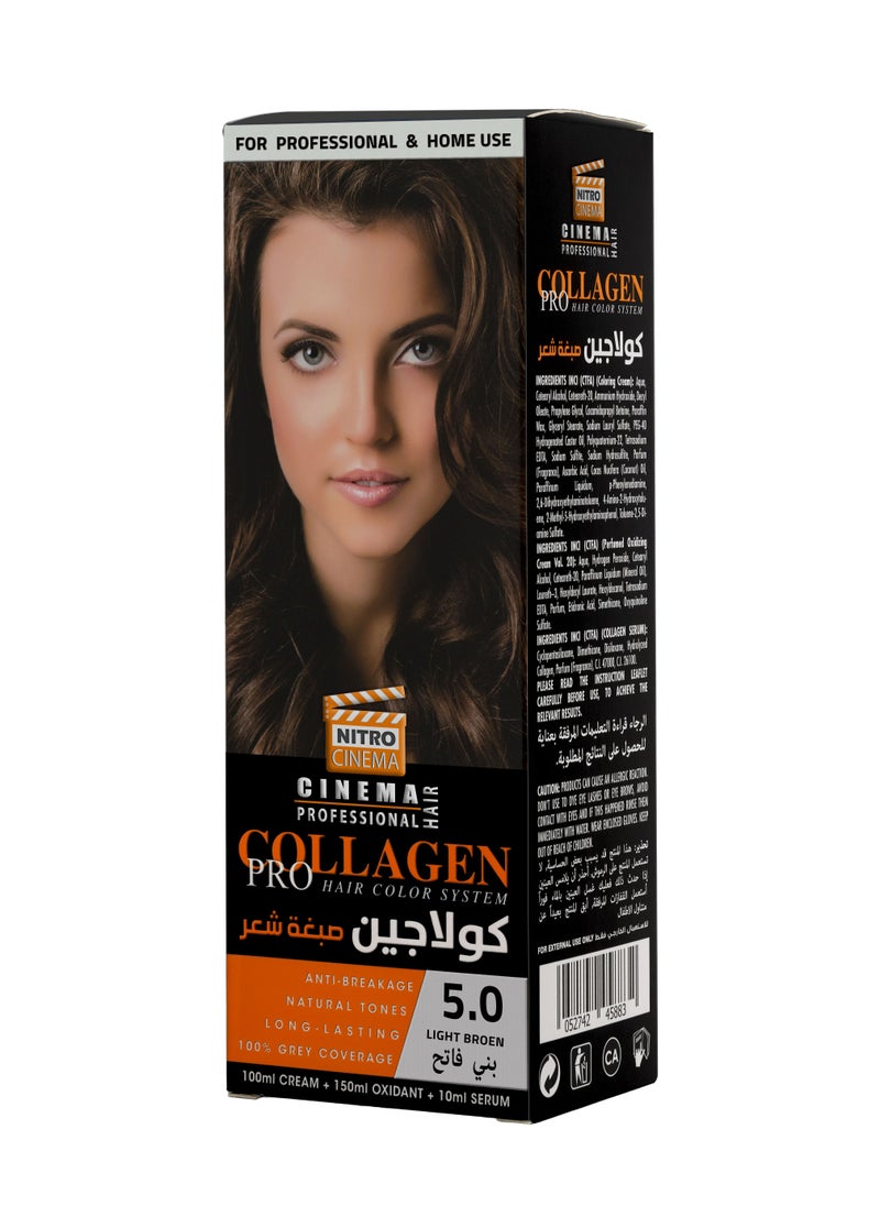 نيترو سينما  كولاجين صبغة شعر لون بني فاتح 5.0  - Image 1