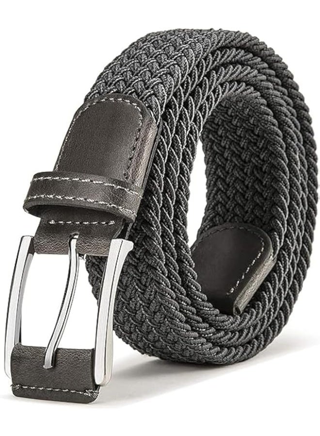 Stretch Belt for Mens Woven Braided Web Belt, 3.5cm Width for Golf Casual Pants Shirts Jeans - Image 1