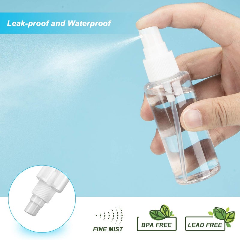Small Spray Bottles 100ml/3.38oz, Portable 6 PCS Small Travel Spray Bottles, Mini PET Plastic Spray Bottle Fine mist for Cleaning Solutions - Image 3