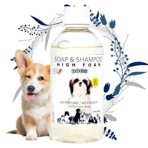 CERO ® High Foam Shampoo for Dogs, NO Perfume | NO Colour, 100% Pure Soap (200ml) - Image 2