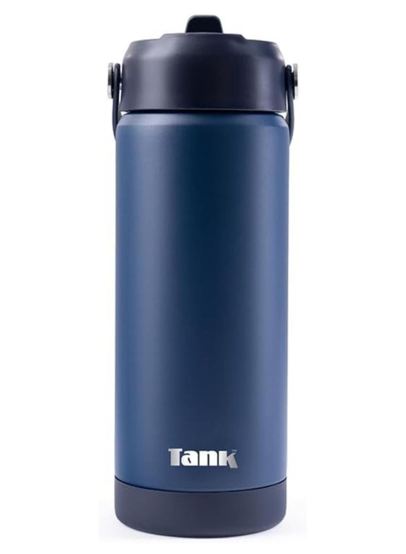 Tank Move, 550ml, Stainless Steel Bottle, BPA free, insulated, Leakproof - Navy Blue - Image 1
