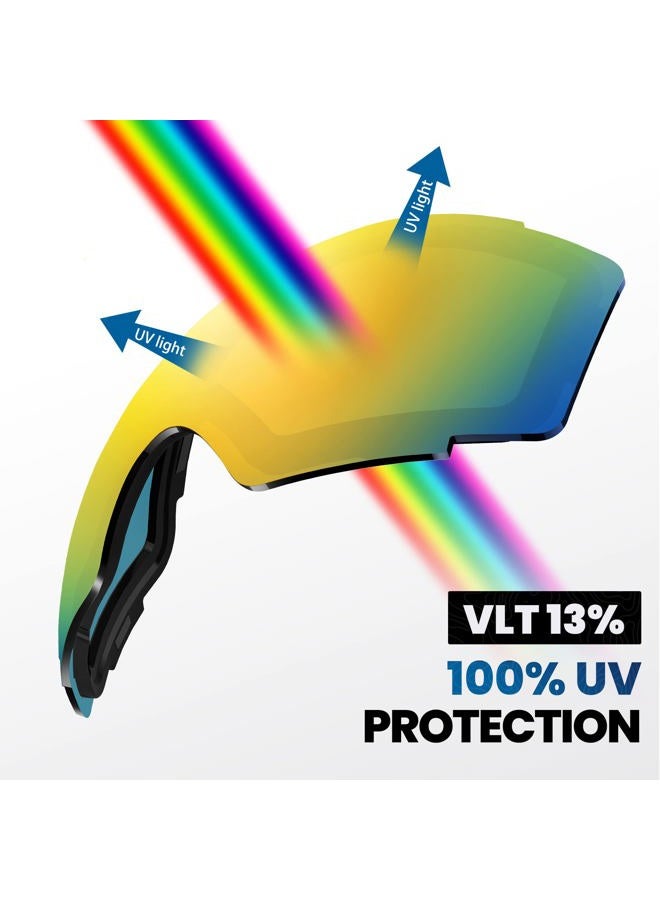 OutdoorMaster Ski Goggles Pro Lens (VLT 13% Gold Lens with Carrying Pouch) - Image 3