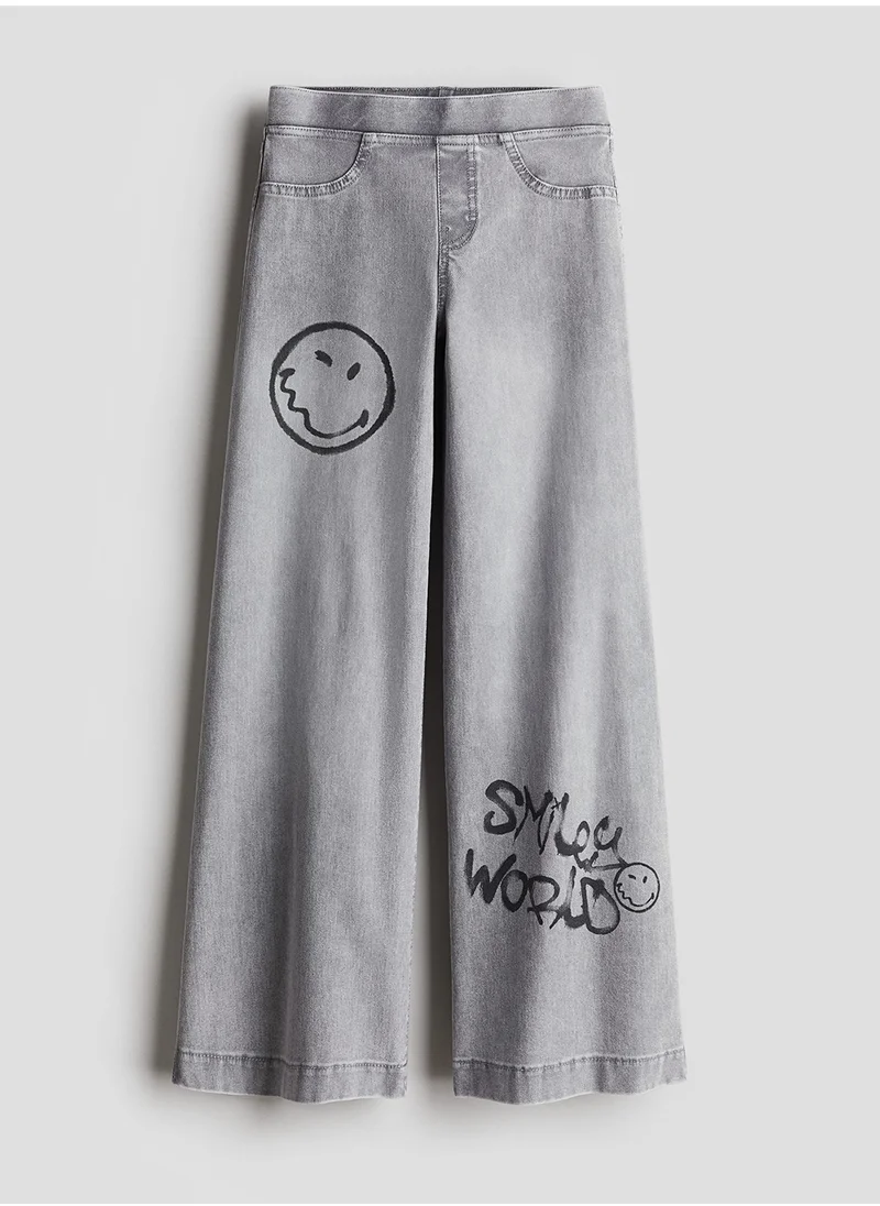 اتش اند ام Wide Denim-Look Trousers