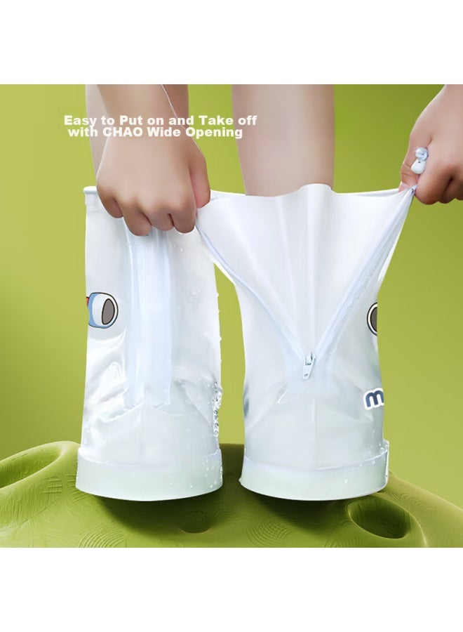 Moremerry Mumenr Children's Rain Shoe Covers, Waterproof Foot Covers For Boys And Girls, Non-slip And Wear-resistant Water Shoes, Cartoon Rain Boots For Students, Little Dinosaur, 2XL - Image 4