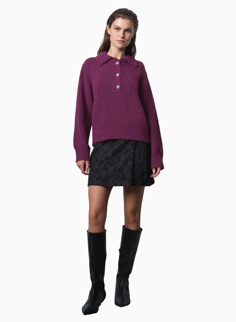 فرنش كونكشن كولين سترة بياقة بولو