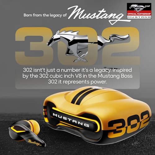 GOBOULT Mustang Sprint in Ear Earbuds with 60H Playtime, Amp App Support, 32dB Active Noise Cancellation, Quad Mic ENC, Dual Device Pairing, 10mm Drivers, BTv 6.0 TWS (Yellow) - Image 4