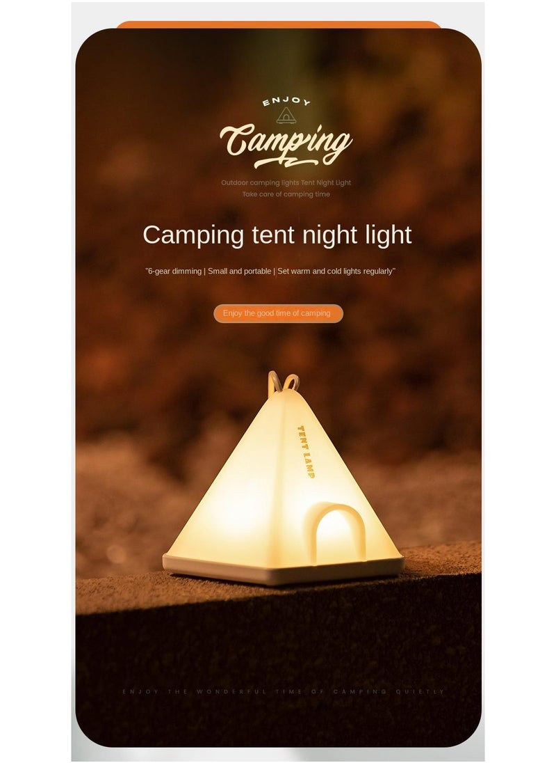 Y&D Creative Camping Tent Night Light Bedroom Baby's Sleeping Bedside Night Light Green/White  - Image 3