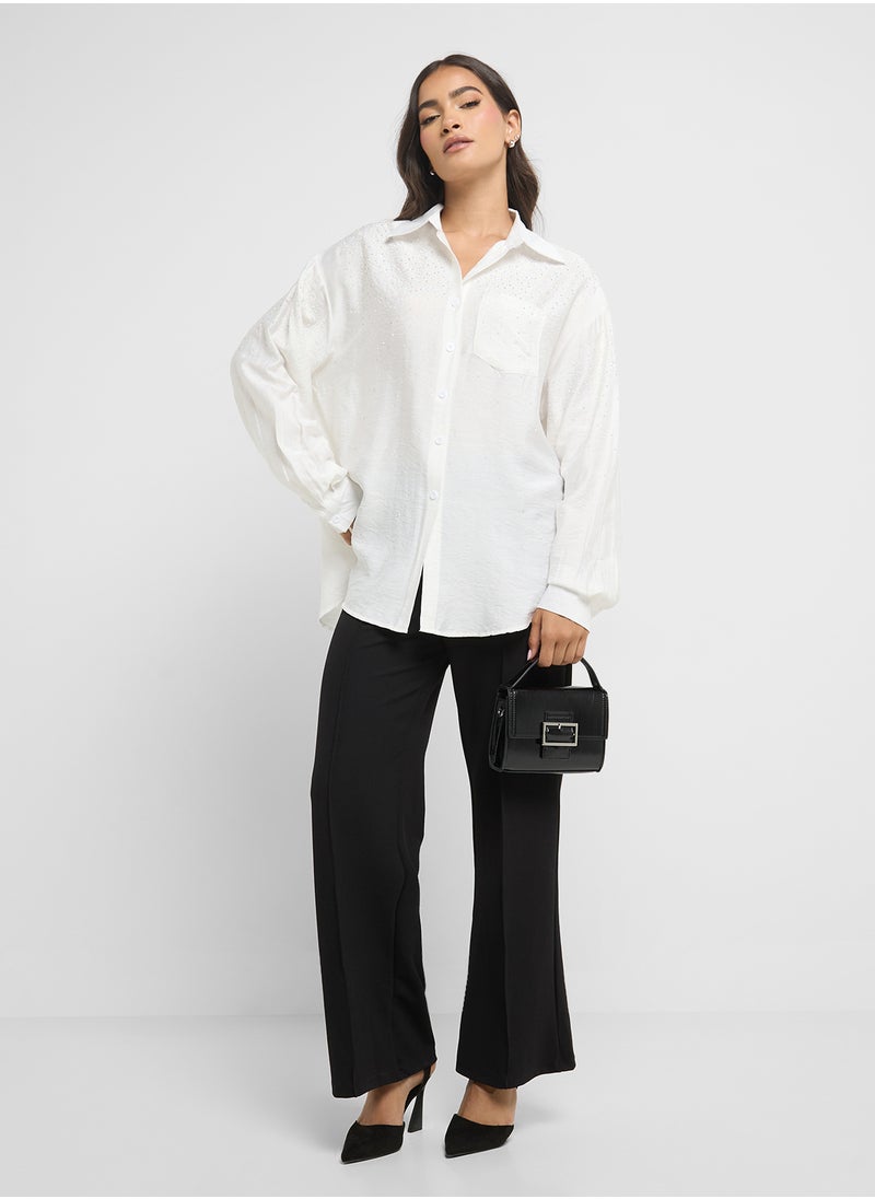 ELLA Embellished Button Down Shirt  - Image 4