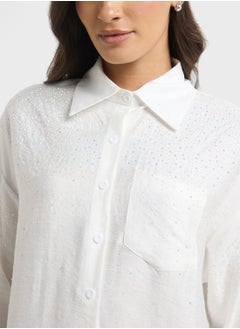 ELLA Embellished Button Down Shirt  - Image 3