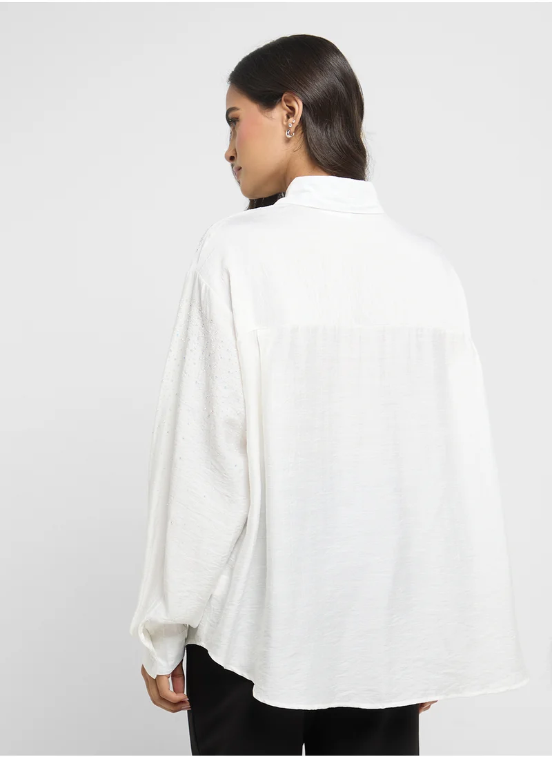 ايلا Embellished Button Down Shirt