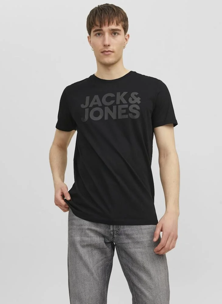 JACK & JONES Logo Crew Neck Regular Fit T-Shirt