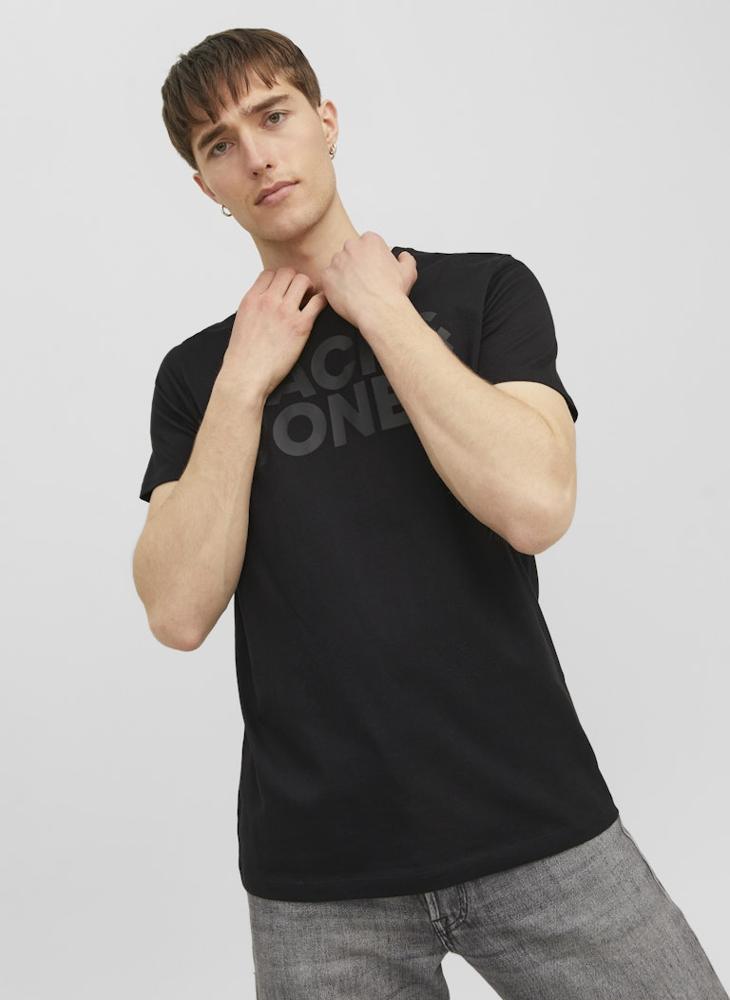 JACK & JONES Logo Crew Neck Regular Fit T-Shirt - Image 3