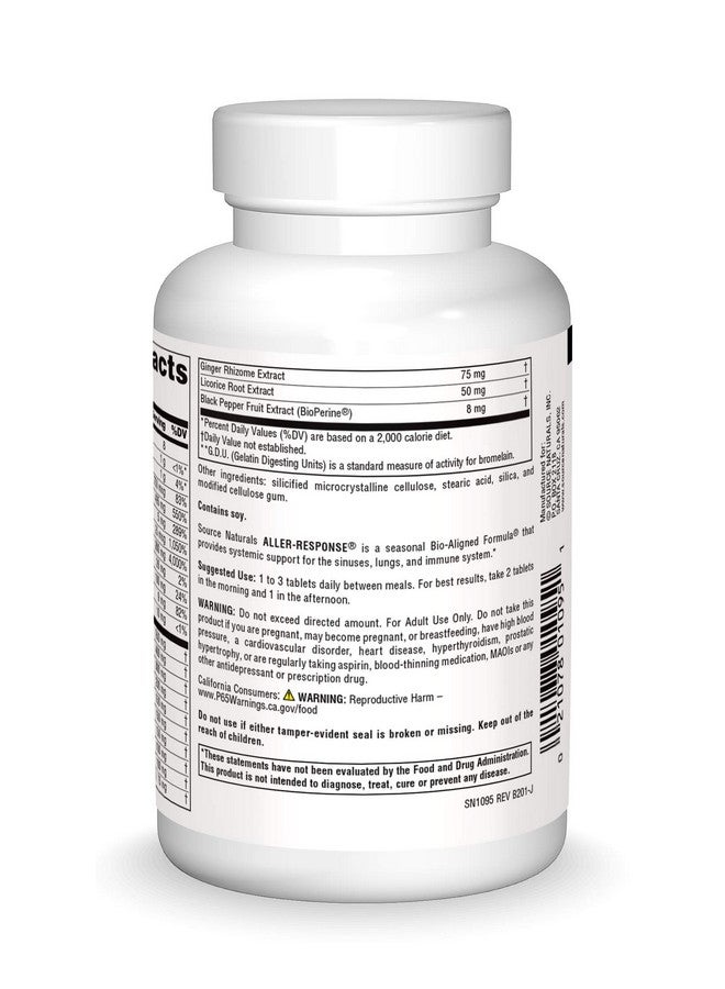Source Naturals Allerresponse Seasonal Immune Support 90 Tablets - Image 3