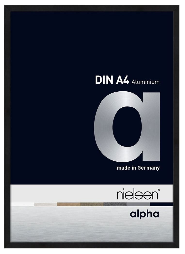 nielsen Nielsen Alpha 21cm x 29.7cm Aluminum Picture Frame - A4 - Black Matte  - Image 1