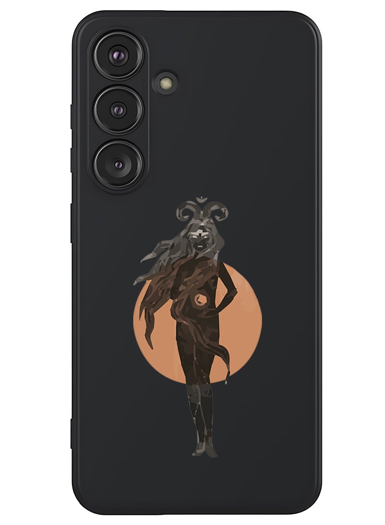 Theodor Protective Slim Fit Case Liquid Silicone Cover with Full Body Protection Anti-Scratch Shockproof Case For Samsung Galaxy S25 Plus (Black) - aries - Image 1