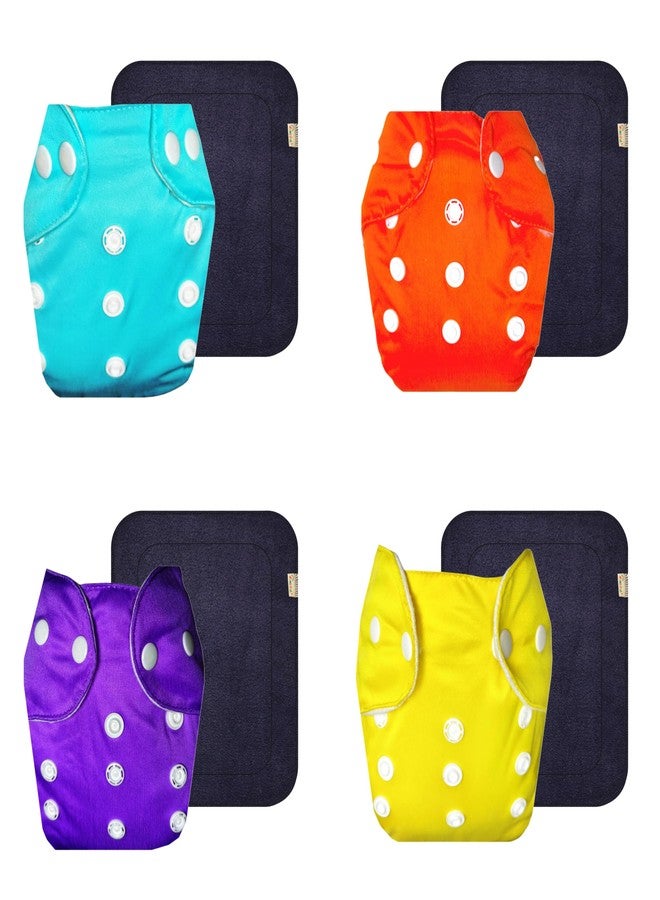 حفاضات دمبلدو لايت القماشية مع حشوة رمادية (عبوة من 4) | ناعمة ولطيفة | تسمح بمرور الهواء | سهلة التنظيف | مصممة من قبل الأمهات | من 3 أشهر إلى سنتين | للجنسين - Image 1