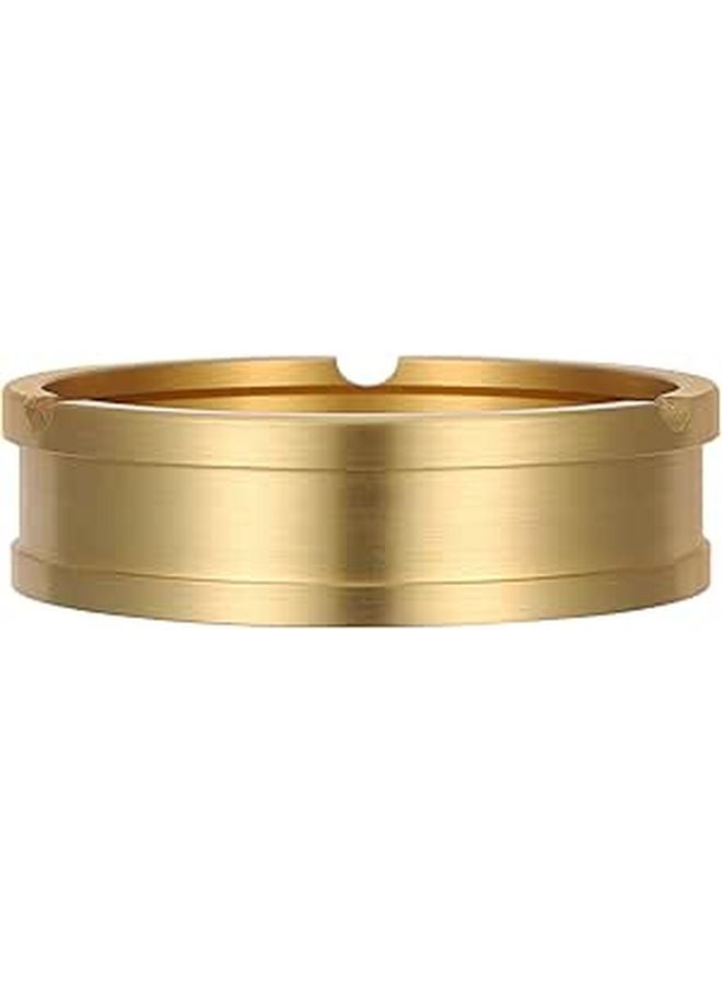 Brass Ashtray Vintage Tabletop Ash Holder For Home Office Patio Decor - Image 1