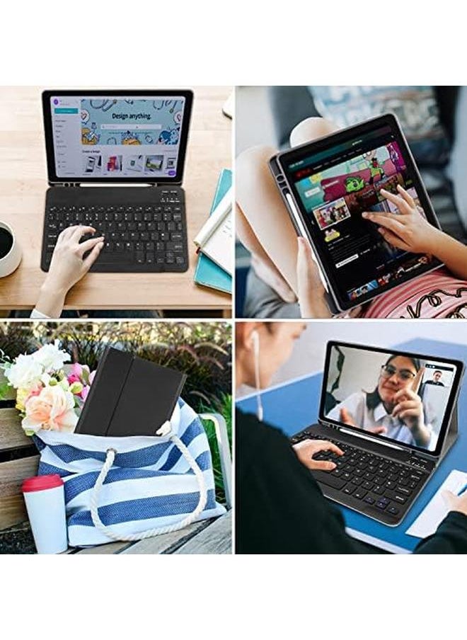 erorex - Samsung Galaxy Tab S6 Lite Case With Keyboard Bluetooth Keyboard Uk Layout And Samsung S6 Lite Tablet Case Keyboard Case For Samsung Tab S6 Lite 10.4” 2024 2022 2020 Black - Image 1