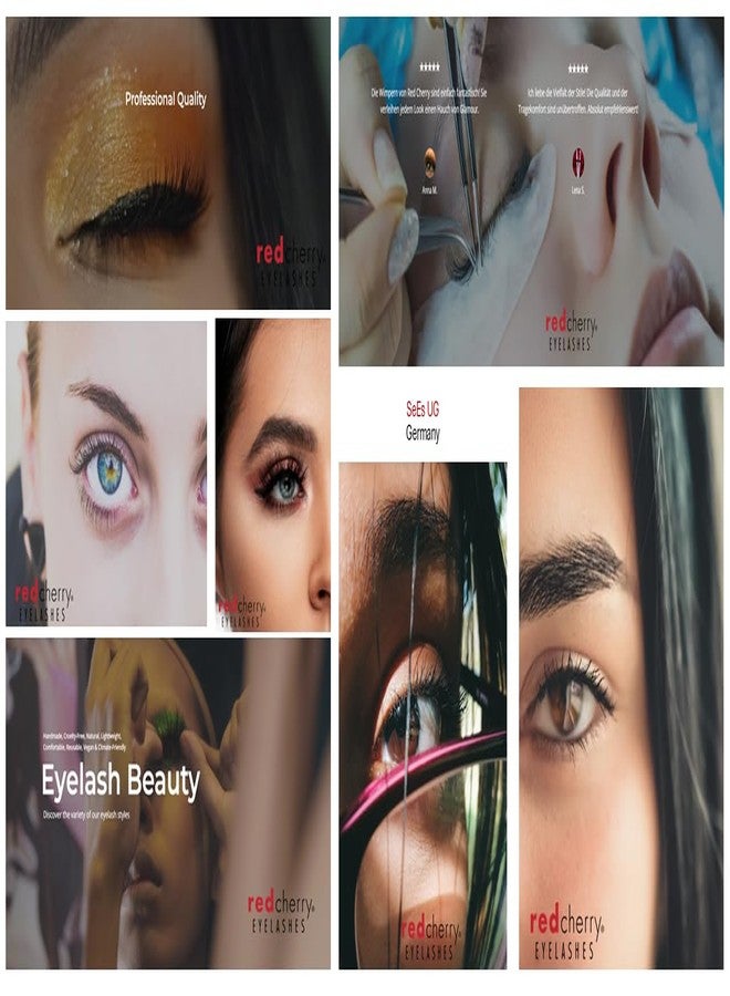 Red Cherry False Eyelashes (Pack of 10 pairs) (DW) - Image 2