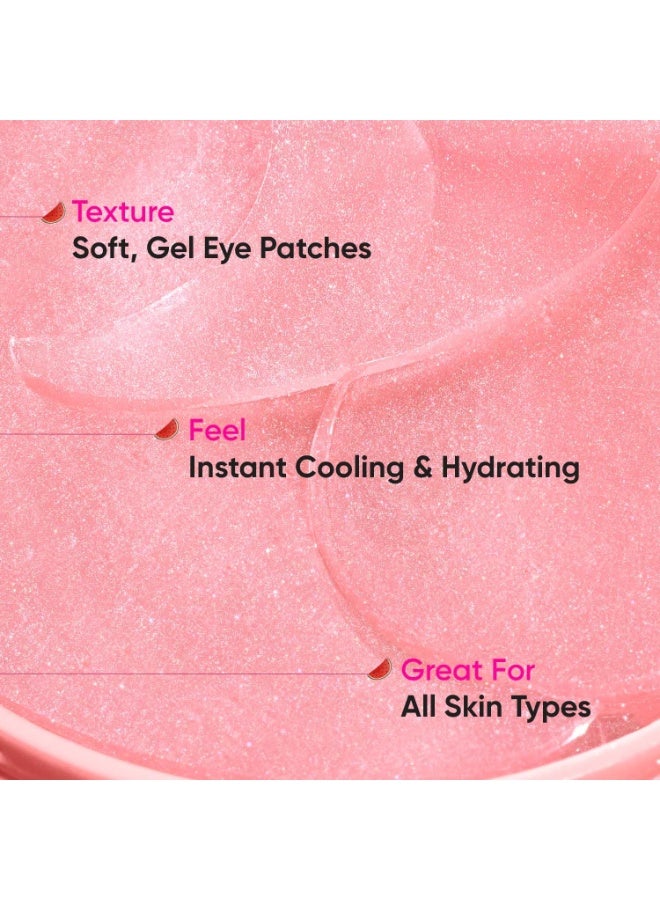 Dot & Key Watermelon Cooling Hydrogel Under Eye Patches for Dark Circles & Puffiness Reduction | With Hyaluronic & Niacinamide | Eye Patches | Instantly Hydrates, Cools & De-Puffs | 60 Patches - Image 3