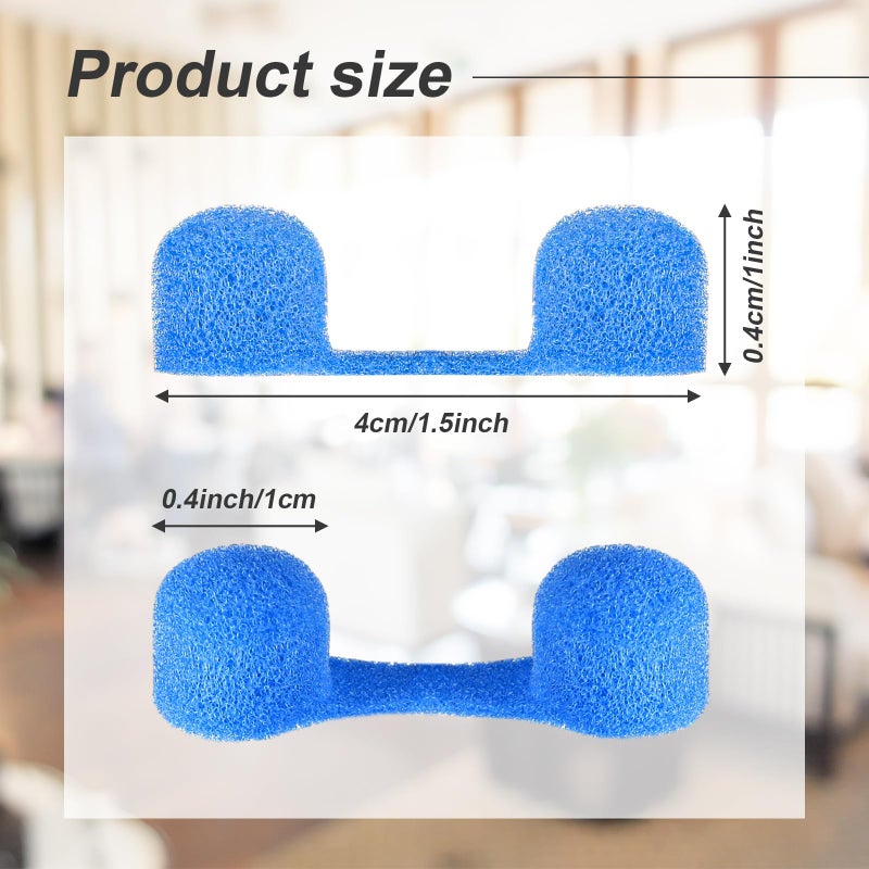 Tondiamo 100 Pieces Nose Plug Filter Disposable Nose Filter Sponge for Women Men Sunless Spray Tanning Outdoor Dust Construction Areas(Blue) - Image 2