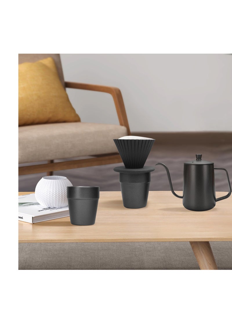 SYOSI Pour Over Coffee Maker Set, All in One Pour Over Coffee Kit, Includes Gooseneck Kettle, Silicone Dripper, Paper Filter, Coffee Cups, Coffee Accessories Tools, for Coffee Lovers Birthday Gift  - Image 5