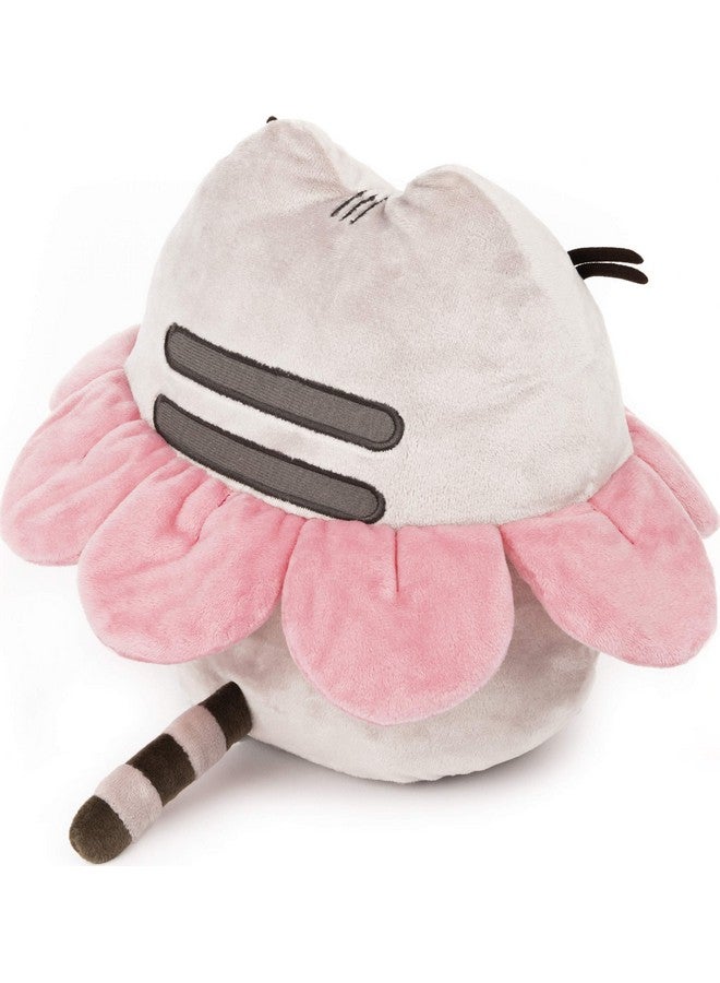 GUND Pink Flower Petals Pusheen Plush Stuffed Animal Cat, Gray and Pink, 9.5” - Image 4