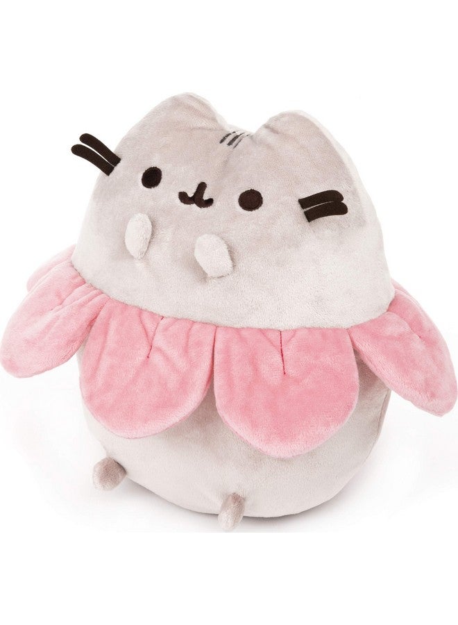 GUND Pink Flower Petals Pusheen Plush Stuffed Animal Cat, Gray and Pink, 9.5” - Image 3