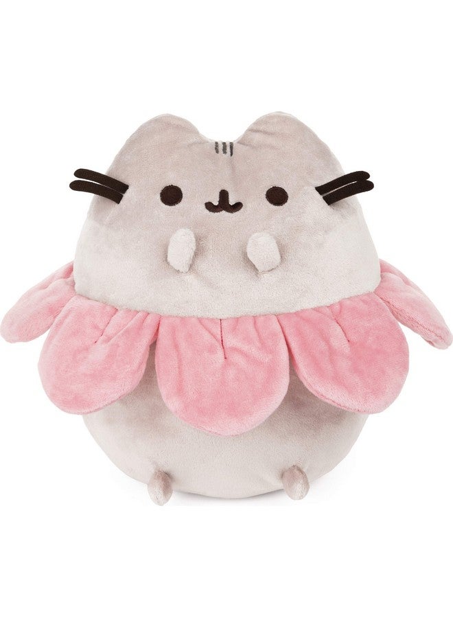 GUND Pink Flower Petals Pusheen Plush Stuffed Animal Cat, Gray and Pink, 9.5” - Image 1