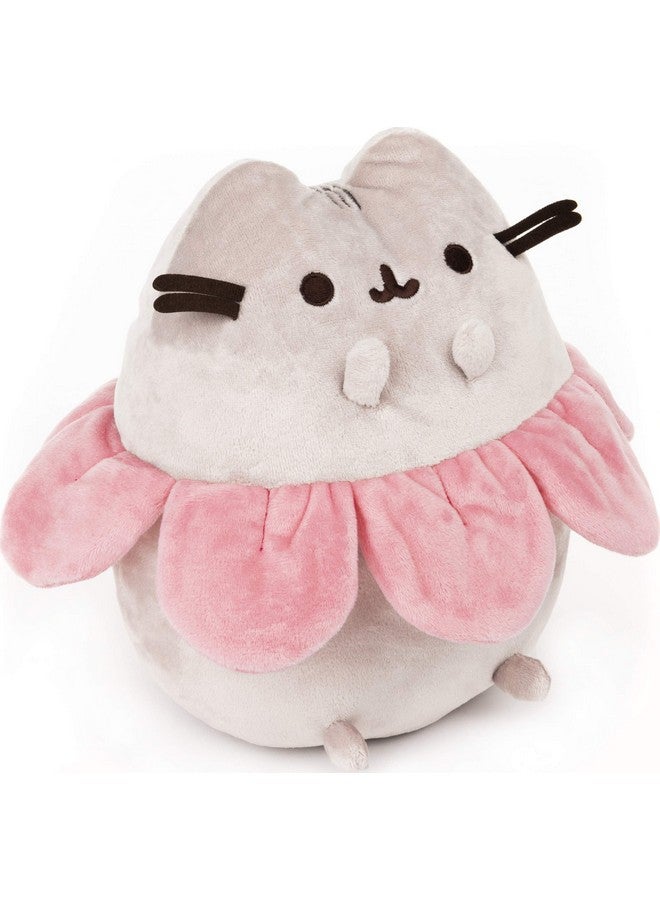GUND Pink Flower Petals Pusheen Plush Stuffed Animal Cat, Gray and Pink, 9.5” - Image 2