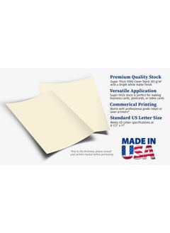 Desktop Publishing Supplies Super Thick 120Lb Cover Cardstock Paper Plain Heavy Natural Cream Stock 8.5" X 11" Inkjet Laser Printer Compatible 50 Sheets  - Image 3