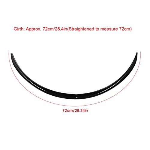 EVGATSAUTO Wheel Eyebrow Trim, 4pcs Arch Wheel Mud Guards Eyebrow Lip Trim Anti-Scratch Body Protector Flares Universal 72cm/28.4in(Black) - Image 5