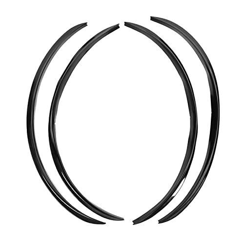 EVGATSAUTO Wheel Eyebrow Trim, 4pcs Arch Wheel Mud Guards Eyebrow Lip Trim Anti-Scratch Body Protector Flares Universal 72cm/28.4in(Black) - Image 1
