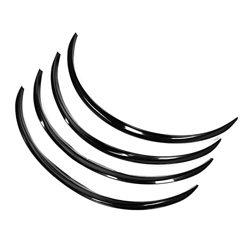 EVGATSAUTO Wheel Eyebrow Trim, 4pcs Arch Wheel Mud Guards Eyebrow Lip Trim Anti-Scratch Body Protector Flares Universal 72cm/28.4in(Black) - Image 3