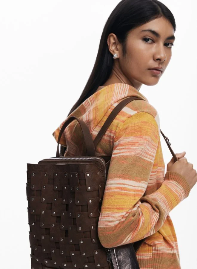 ديسيجوال حقيبة ظهر متوسطة الحجم من الجلد الصناعي