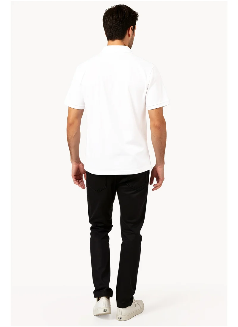 فرنش كونكشن Short Sleeve Cotton Polo T-Shirt