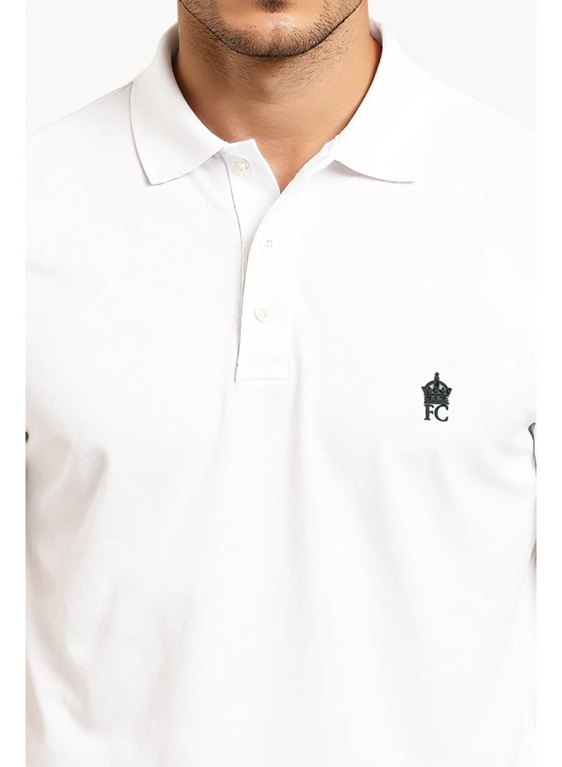 French Connection White/Marine Short Sleeve Regular Polo for Men | Best Price UAE