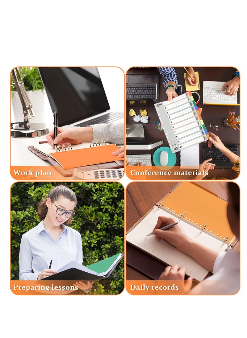 SYOSI - 3 Pack File Dividers, Binder Dividers with Tabs A4 Size 10 Tab Dividers for 3 Ring Binder 11 Pre-Punched Holes, A4+ File Dividers for Office Home School - Image 1