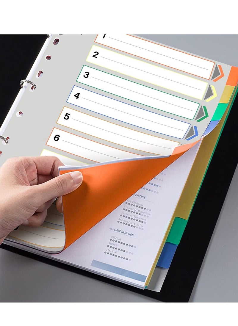 SYOSI - 3 Pack File Dividers, Binder Dividers with Tabs A4 Size 10 Tab Dividers for 3 Ring Binder 11 Pre-Punched Holes, A4+ File Dividers for Office Home School - Image 1