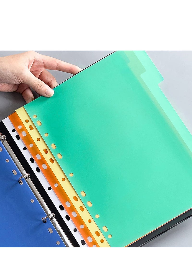 SYOSI - 3 Pack File Dividers, Binder Dividers with Tabs A4 Size 10 Tab Dividers for 3 Ring Binder 11 Pre-Punched Holes, A4+ File Dividers for Office Home School - Image 1