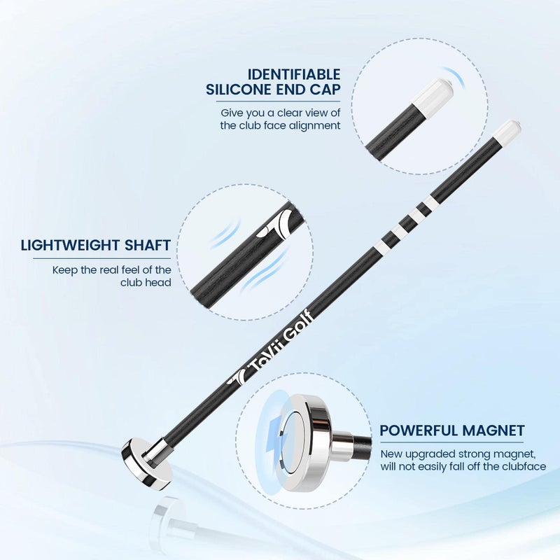 ToVii Golf Alignment Rods - Upgraded Magnetic Golf Club Alignment Stick, Golf Swing Training Aid, Golf Training Equipment, Help Visualize Your Golf Shot and Improve Your Alignment, Perfect Golf Gift - Image 2