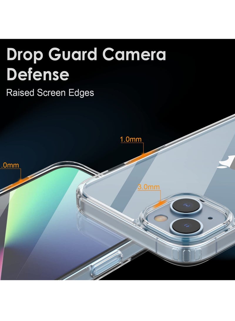 كازيوني حافظة iPhone 15 Plus متينة من مادة TPU والأكريليك الشفاف لتوفير أقصى قدر من الحماية والأناقة، تصميم نحيف وخفيف الوزن، شحن لاسلكي متوافق مع فتحات دقيقة، هجين شفاف - Image 4