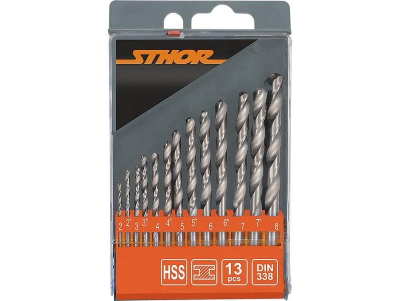 HSS Twist Drill Bit Set 2-8mm / 13pcs 21998