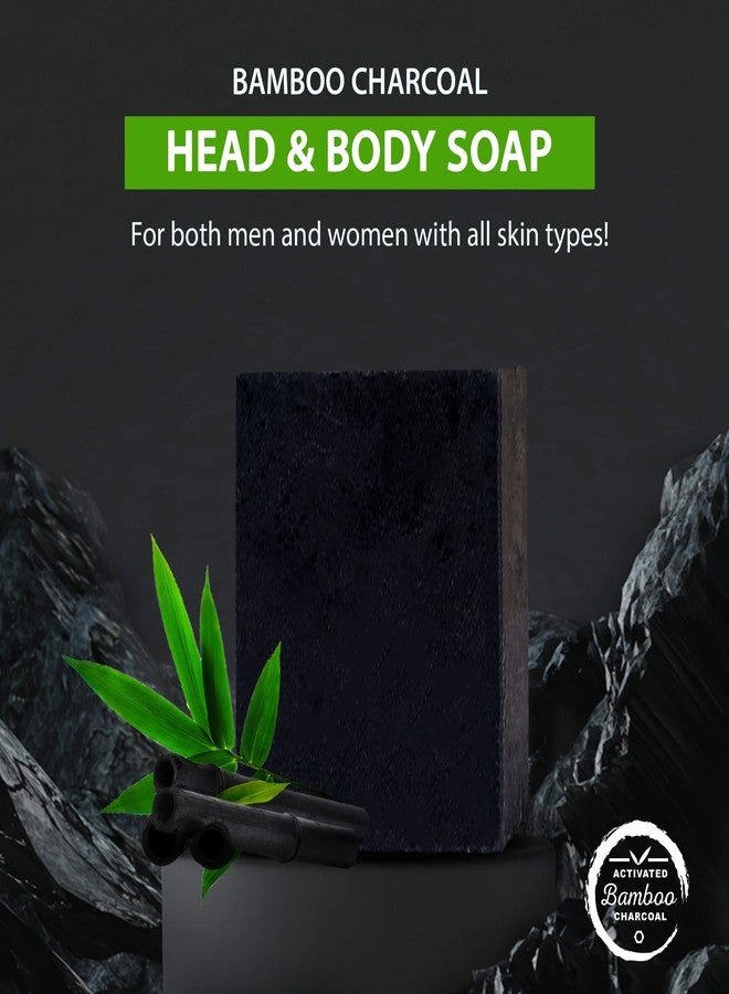 BOONBOO Bamboo Charcoal Body Soap | 7oz / 200g | African Black Bar - Image 2