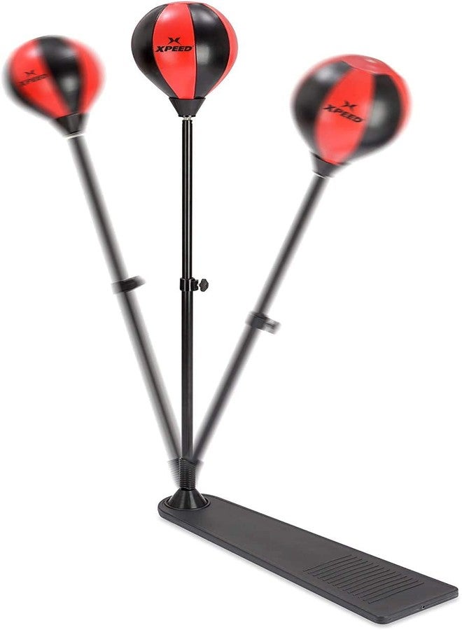 XpeeD Sports Boxing Punching Stand Set | Boxing Set with Glove & Adjustable Standing Punch Ball for 4-10 Year Kids (Red, Black) - Image 4