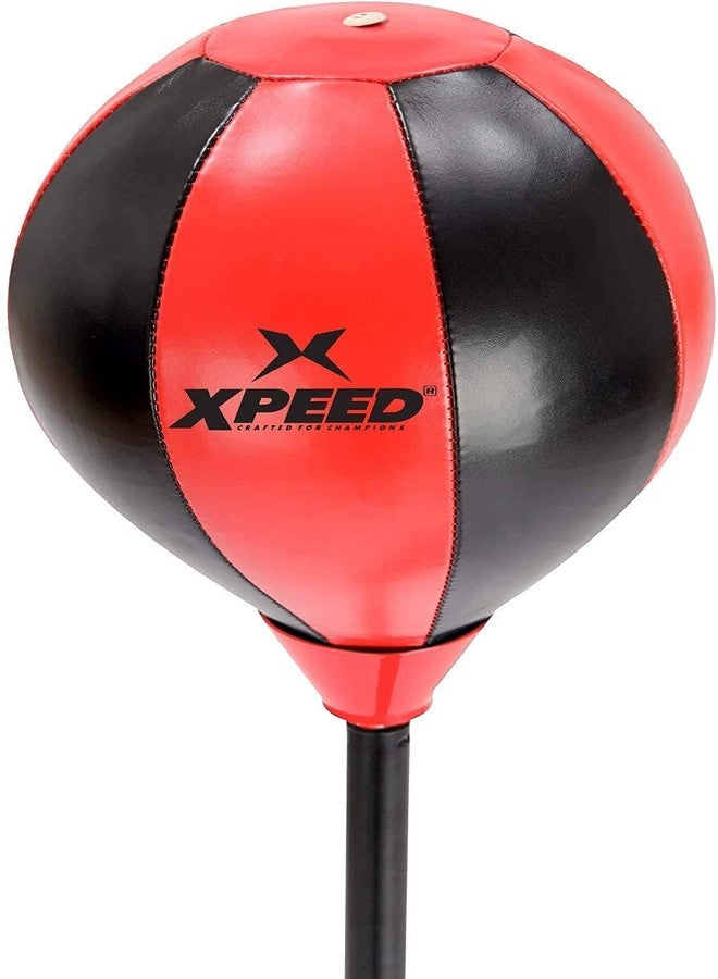 XpeeD Sports Boxing Punching Stand Set | Boxing Set with Glove & Adjustable Standing Punch Ball for 4-10 Year Kids (Red, Black) - Image 2