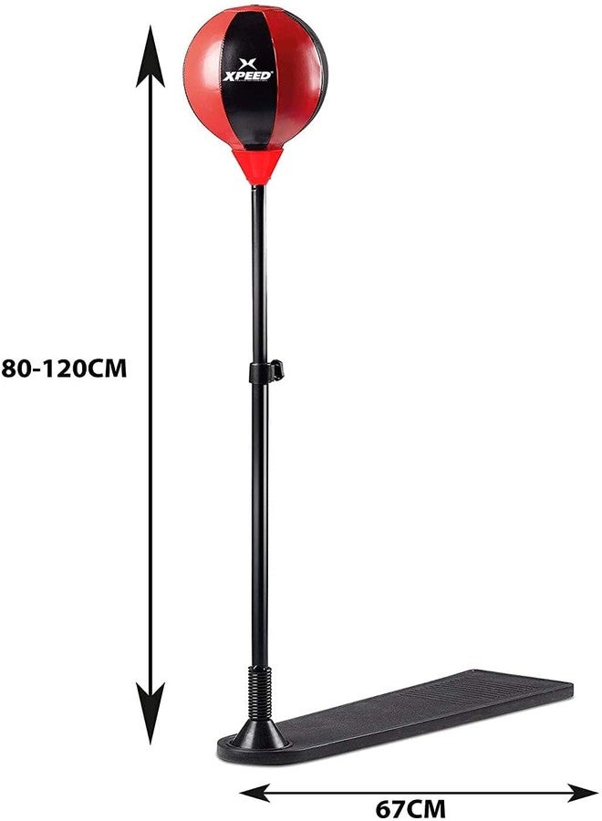 XpeeD Sports Boxing Punching Stand Set | Boxing Set with Glove & Adjustable Standing Punch Ball for 4-10 Year Kids (Red, Black) - Image 3