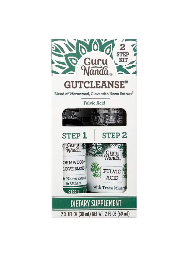 GuruNanda, GutCleanse™ 2 Step Kit , 2 Bottles, 1 fl oz (30 ml) Each